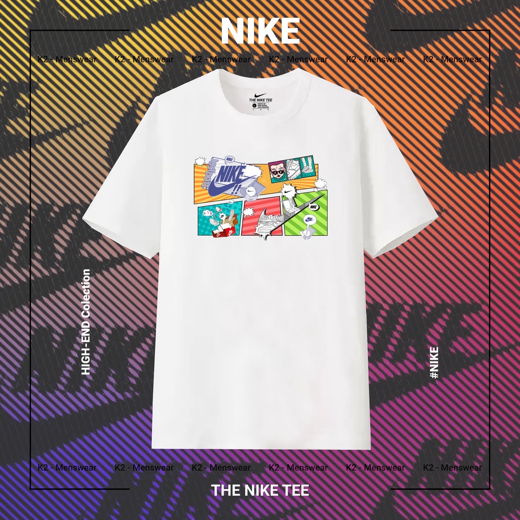 Áo thun NK Manga, áo thun họa tiết, form rộng tay lỡ. Chất cotton mịn dày dặn