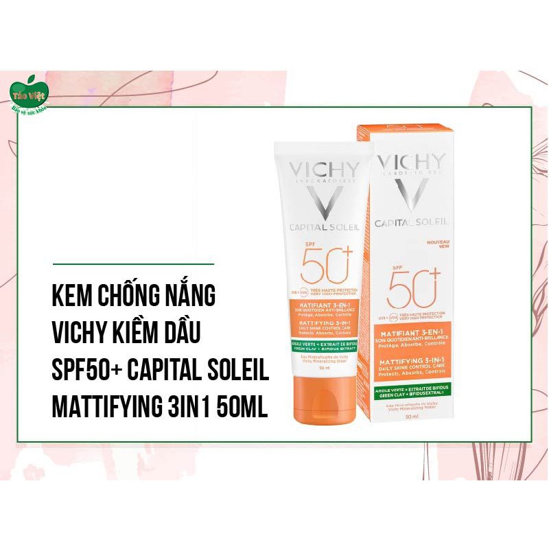 Kem chống nắng Vichy kiềm dầu Pháp 50ml - Herskin Official Store