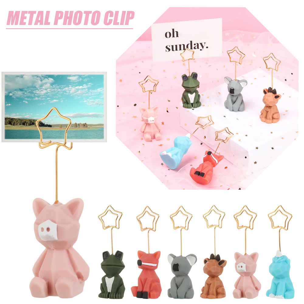 JUNE Koala Paper Clip Birthday gift Photo Stand Note holder Photo Paper Animal shape Kawaii Desk Decorative Memo Clips