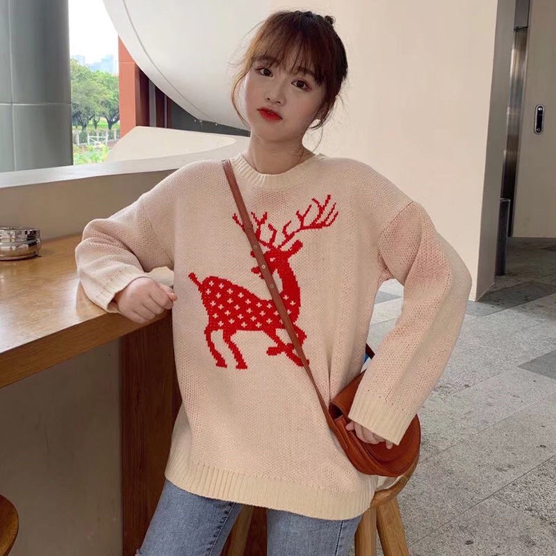 Áo len bông tuyết chơi noel hàng Quảng châu cao cấp