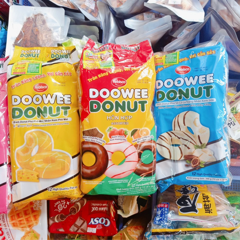 Túi 360g 12 bánh Bánh Doowee Donut