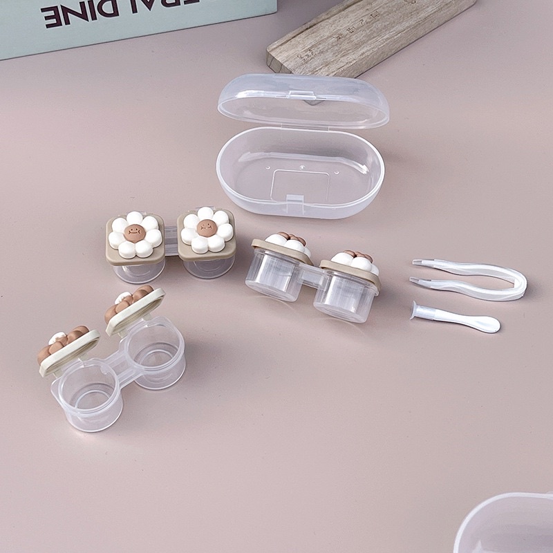 Khay Mini 3D Hoa Nhiều Mẫu - Case Đựng Lens