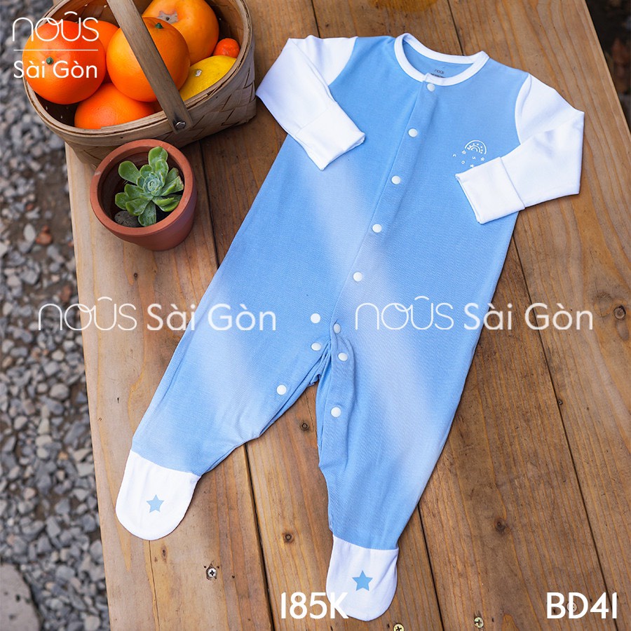 Bộ Bodysuit Newborn Trắng Nous ( Bé từ 3 - 7kg )