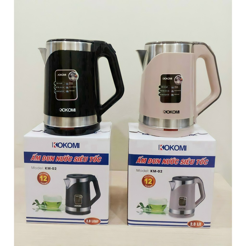 ẤM siêu tốc KOKOMI 2.0Lít  Ấm Đun Nước siêu tốc tiện lợi siêu Hot