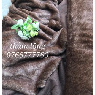 Thảm lông chụp hình nâu socola