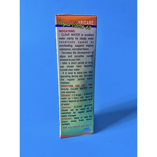 Clear Water men vi sinh làm trong nước cho bể cá cảnh cho bể cá cảnh chai 30ml Aricare
