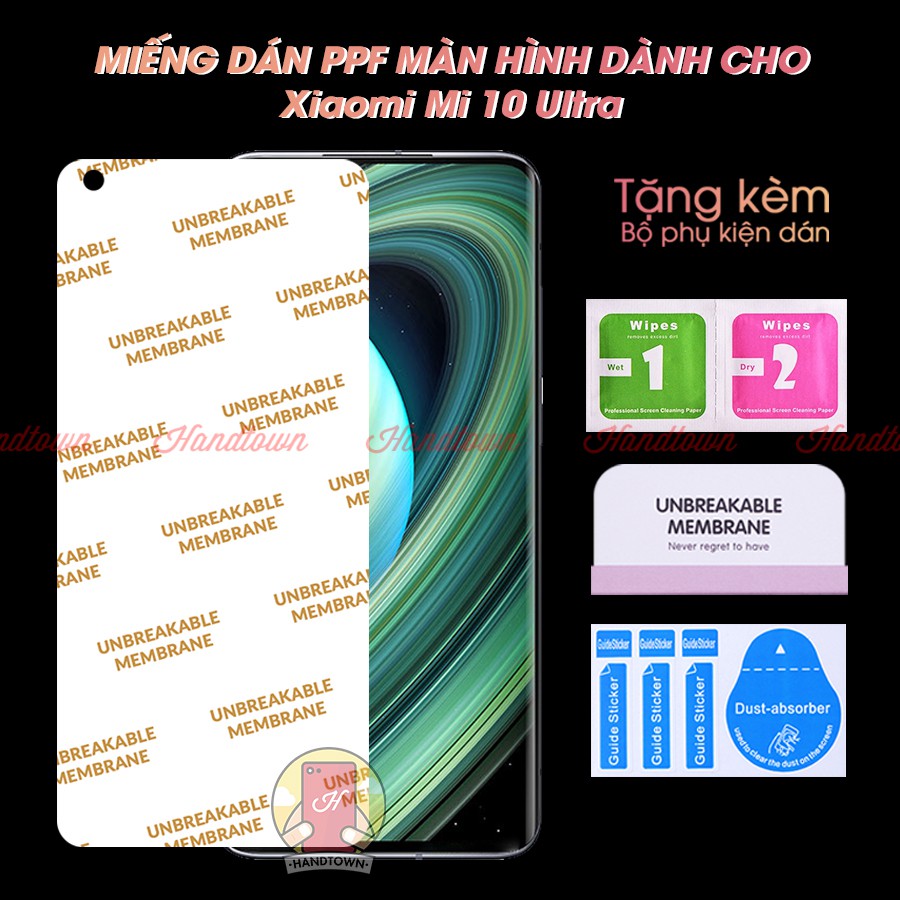 Miếng Dán Màn Hình PPF Xiaomi Mi 10 Ultra Mi10 Ultra Kính Cường Lực Dẻo Trong Suốt Chống Trầy Xước Va Đập Bảo Vệ Màn