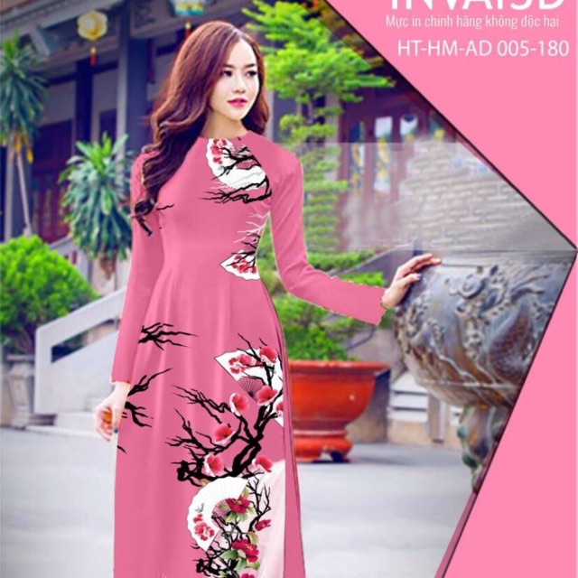 áo dài lụa in 3d sale 250/1 áo