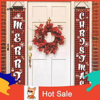 Set 2 banner treo cửa trang trí chào mừng giáng sinh