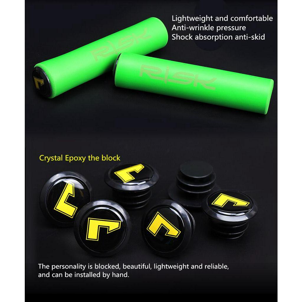 Set 2 Bọc Tay Cầm Xe Đạp Bằng Silicon Mềm Mại Chống Trượt Siêu Nhẹ