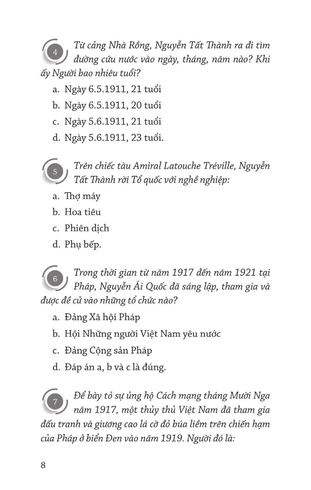 Sách Những Câu Đố Trắc Nghiệm Về Lịch Sử Dân Tộc Và Lịch Sử Cách Mạng Việt Nam Từ Năm 1930 Đến Nay | BigBuy360 - bigbuy360.vn