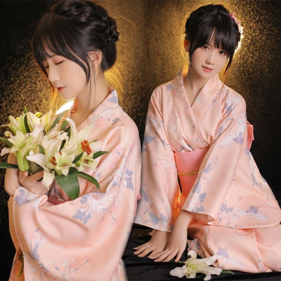 Đầm Kimono Cách Tân Phong Cách Nhật Bản Dễ Thương Cho Nữ