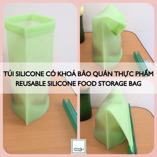 TÚI SILICONE CÓ KHOÁ BẢO QUẢN THỰC PHẨM