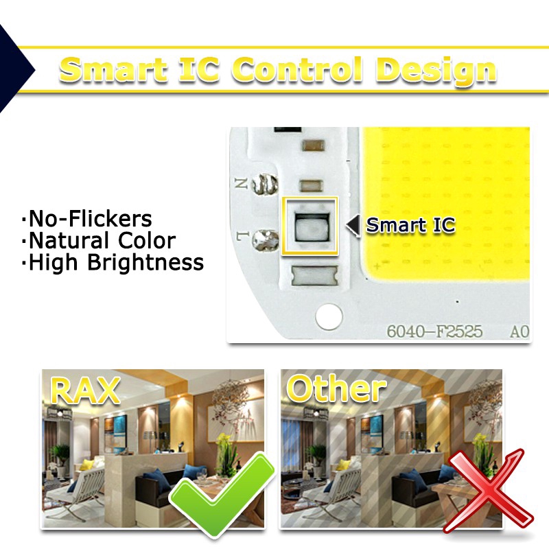 Chip đèn LED điều khiển IC thông minh màu trắng lạnh/ trắng ấm COB 10W 20W 30W 50W 220V tuỳ chọn