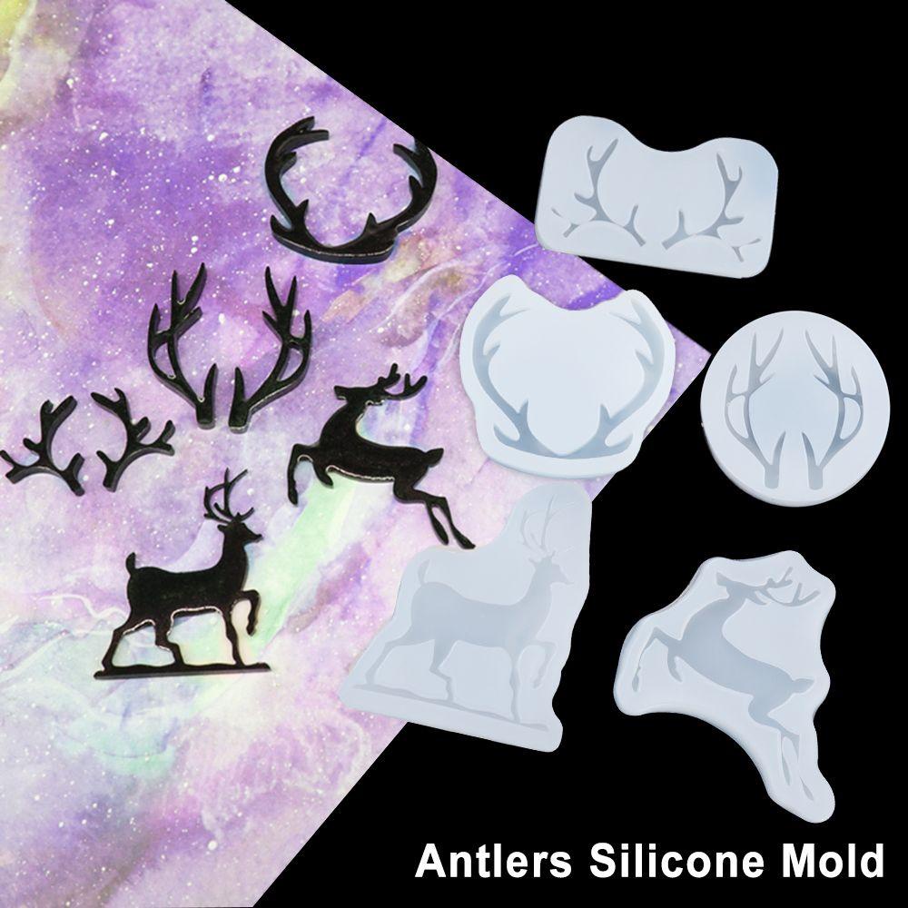 Khuôn Làm Mặt Dây Chuyền Handmade Silicone Hình Sừng Hươu