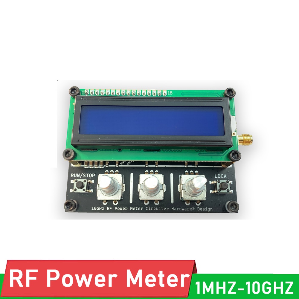 1 MHz ~ 10GHz Đồng hồ đo công suất RF Màn hình kỹ thuật số AD8317 Phát hiện logic Máy đo công suất t