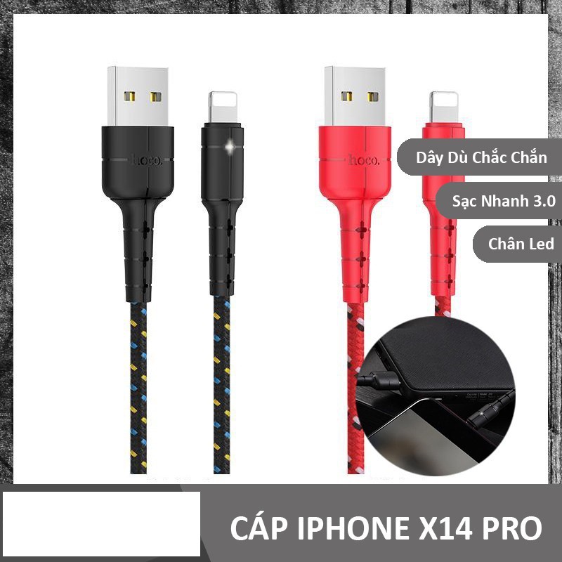 Cáp sạc iPhone dây dù Hoco X14 Pro