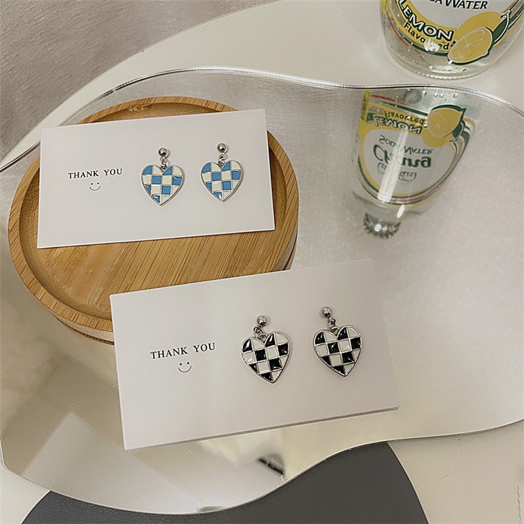 IF ME Bông tai hình trái tim phong cách Hàn Quốc thời trang dành cho nữ