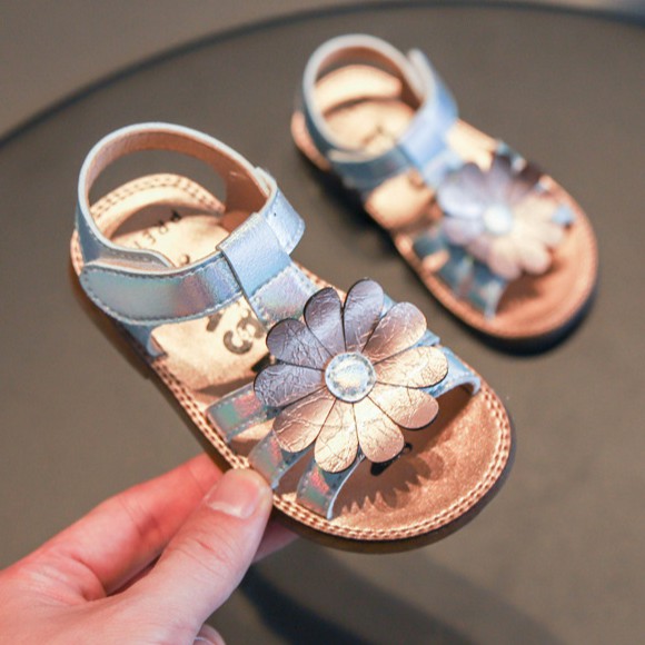 sandal bé gái size 21-30 hoa cúc da mềm