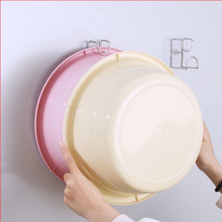 Móc Inox Dán Tường Nhà Tắm, Treo Chậu, Thau, Móc Treo Đồ Đa Năng, Móc Inox Chữ L Gắn Tường Không Khoan Đục. Kingler 2013