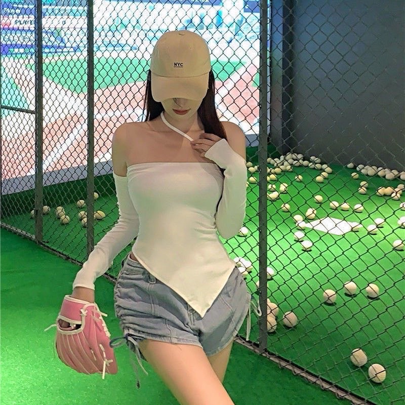 Áo kiểu bẹt vai chéo 1 dây pc01