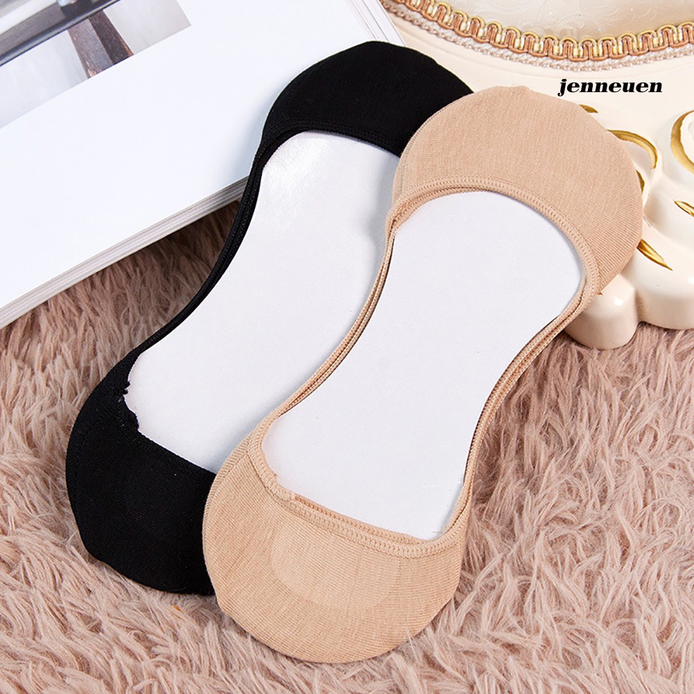 Vớ Mỏng Màu Trơn Chống Trượt Thời Trang Mùa Hè Cho Nữ