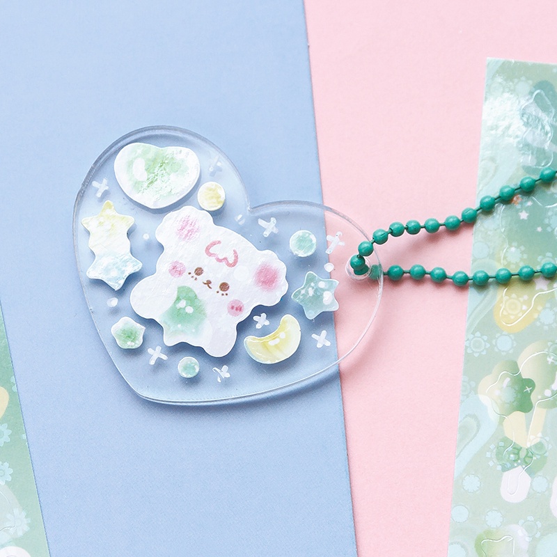 Flowertree Bộ 2 Sticker Trang Trí Sổ Tay Hình Ngôi Sao