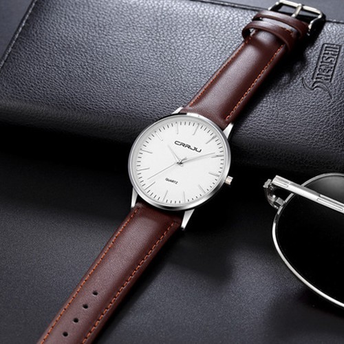 Đồng Hồ CRRJU 2117 Cho Nam Dây Đeo Da Sang Trọng Máy Thạch Anh Cao Cấp