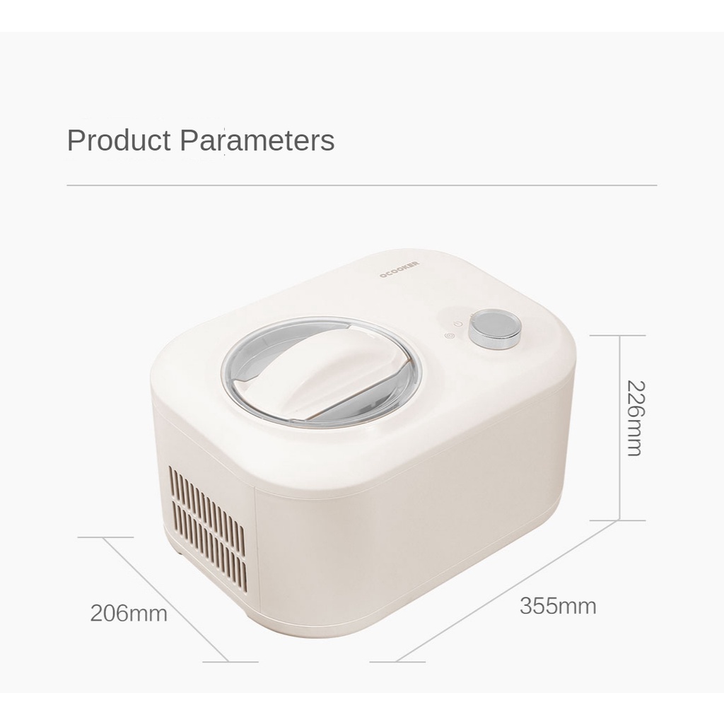 Xiaomi Qcooker Máy Làm Kem Gia đình 1L Máy Nén Làm Lạnh Nhanh Tấm Lót Có Thể Tháo Rời Dễ Dàng Rửa Sạch