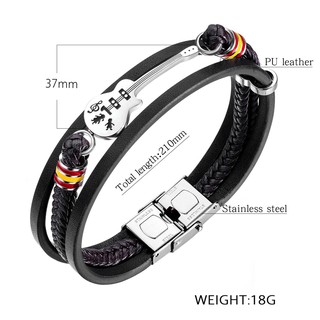 Vòng Tay Dây Da Nhiều Lớp Phong Cách Cổ Điển Cho Nam