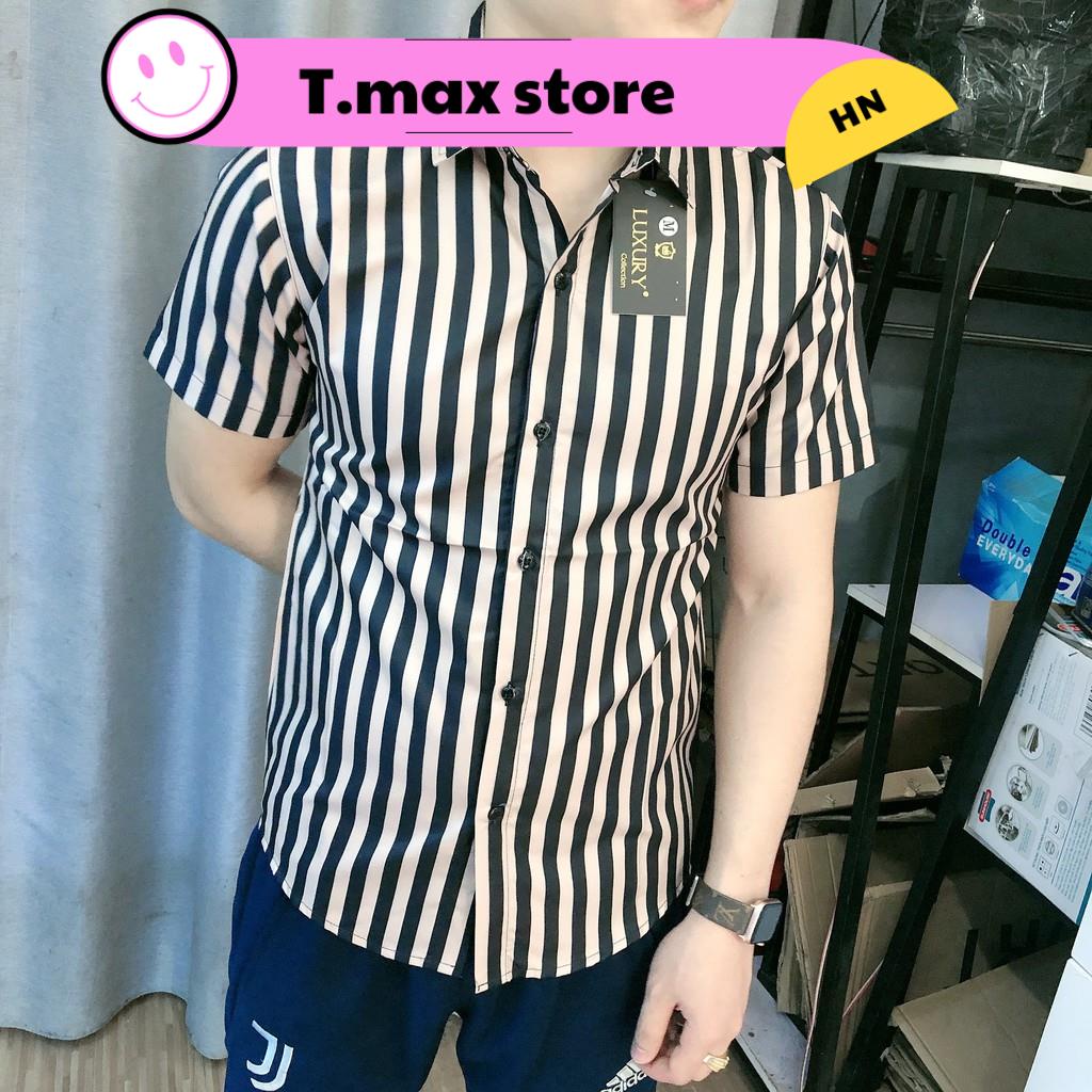 Áo Sơ Mi Kẻ 💖FREESHIP💖 Áo Sơ mi Công Sở họa tiết - Chất liệu lụa cotton cao cấp, chất vải mềm mịn, dáng slimfit trẻ đẹp