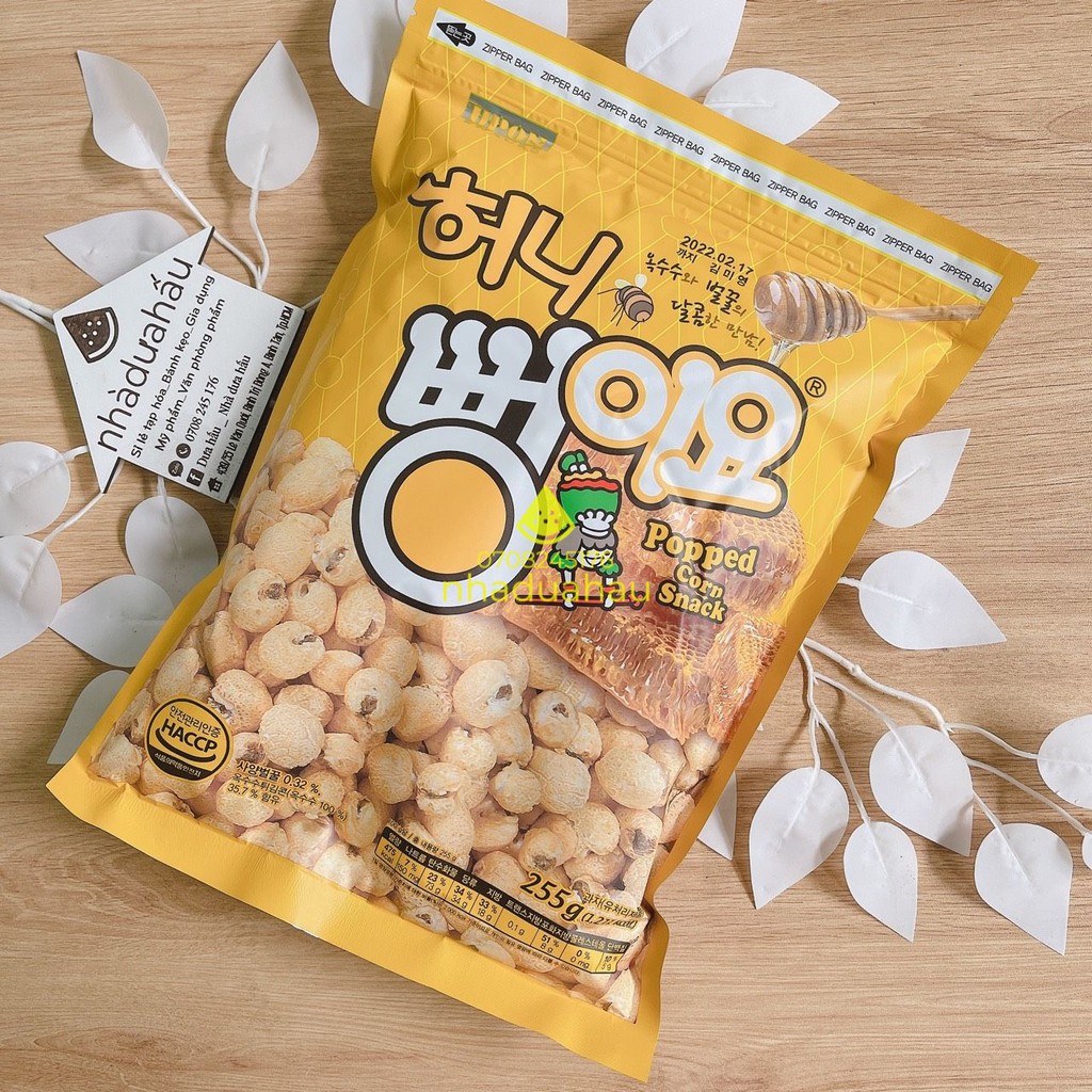  Một gói bắp nổ/ bỏng ngô/ Hàn Quốc vị mật ong/ phomai gói to 250g