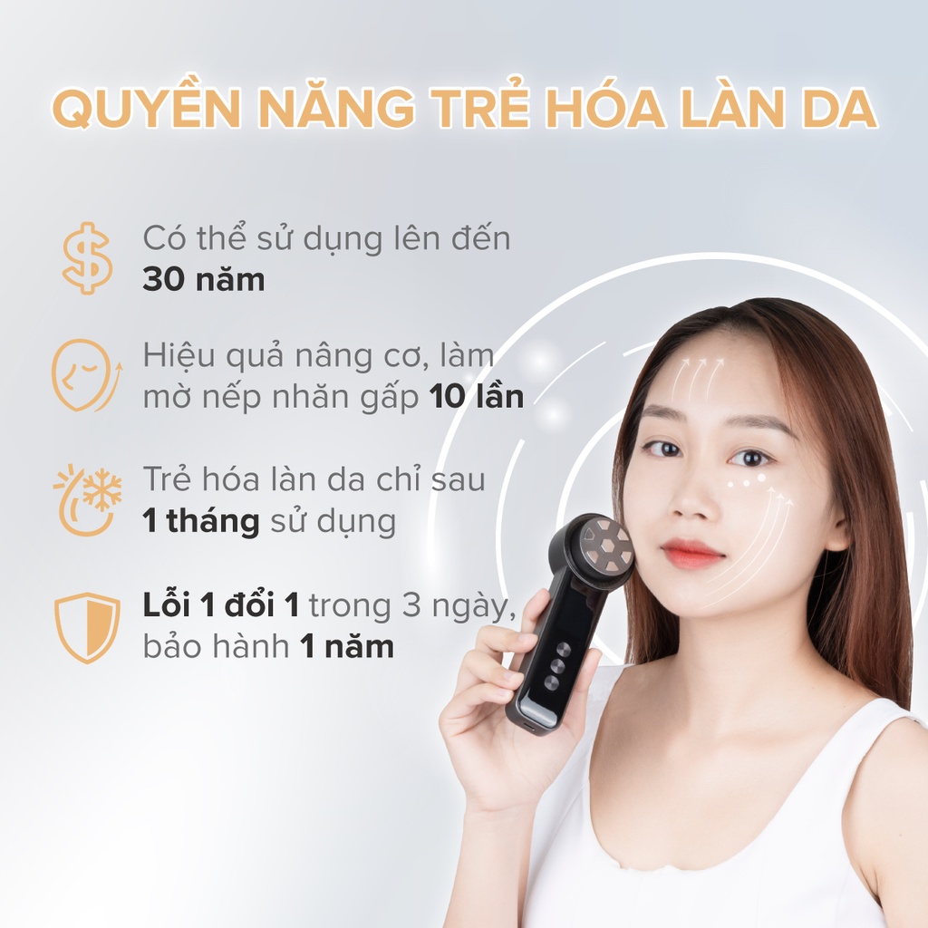 Máy nâng cơ đẩy tinh chất trị liệu ánh sáng RF Venus W1