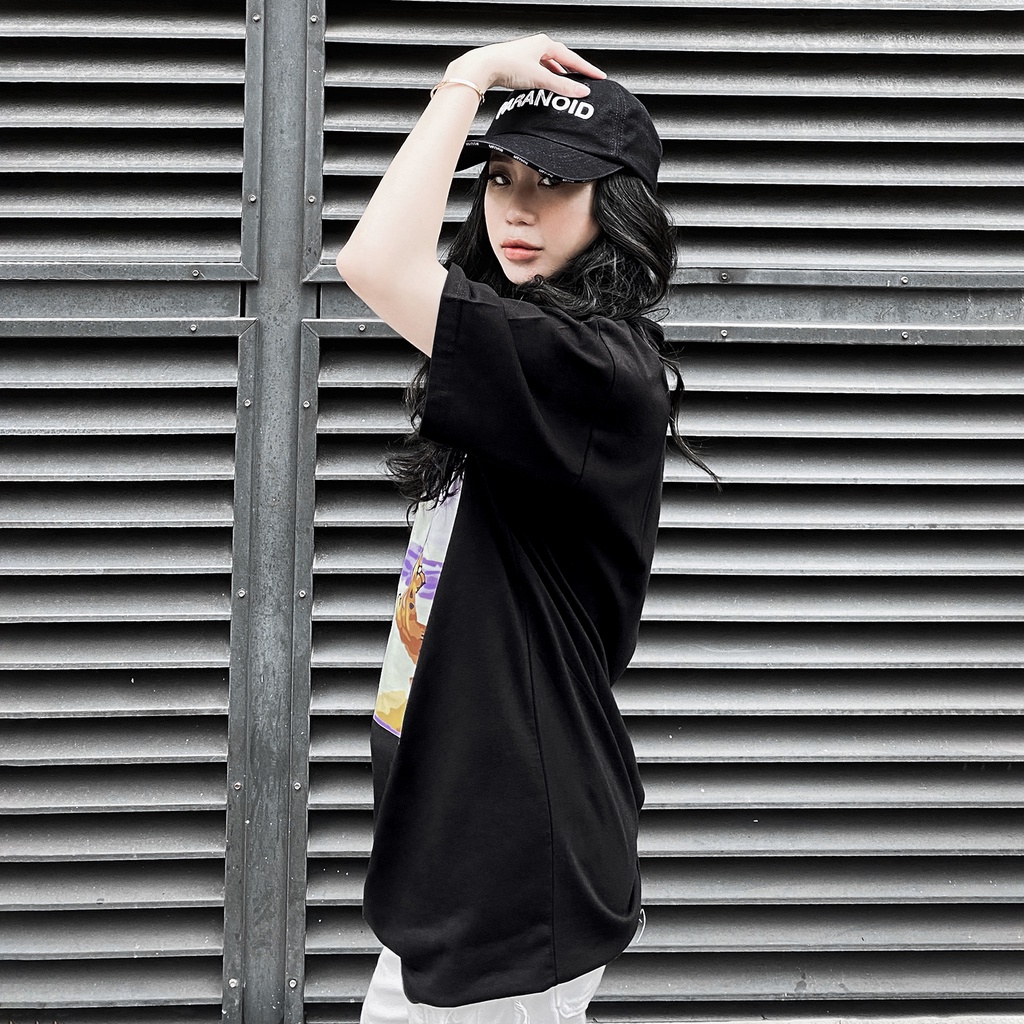 Áo Thun Garfield Cat Màu Đen