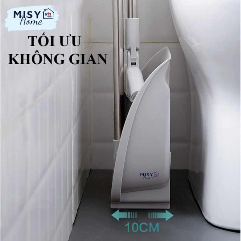 Bộ chổi kèm hót rác thông minh 180 độ Misy home cán dài