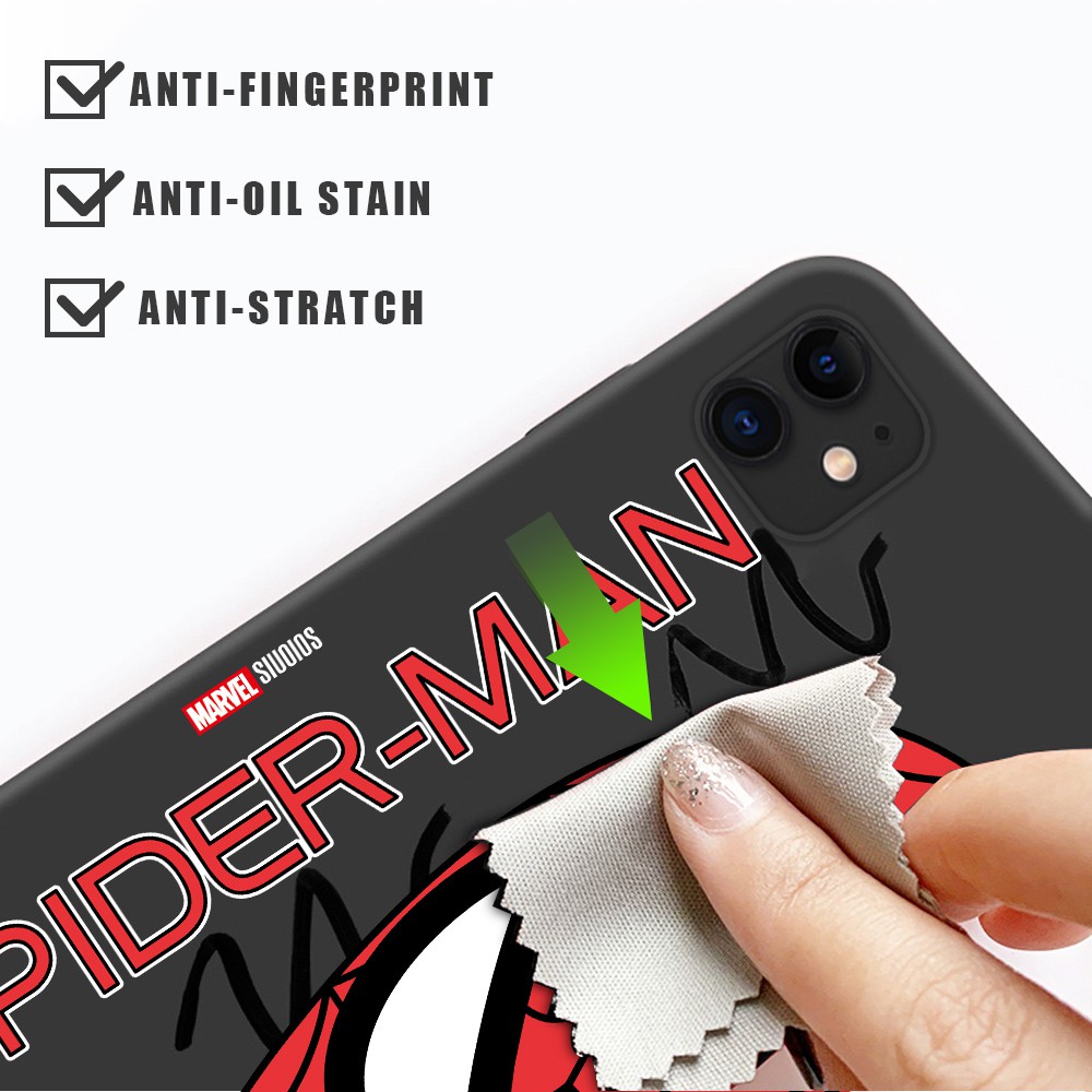 Samsung Galaxy S7 Edge S8 S9 Plus S9+ S8+  Cartoon Spiderman Spider Man Black Back Cases Protective Soft Phone Case Full Cover Shockproof Casing Ốp lưng điện thoại Bao mềm In Hình cho