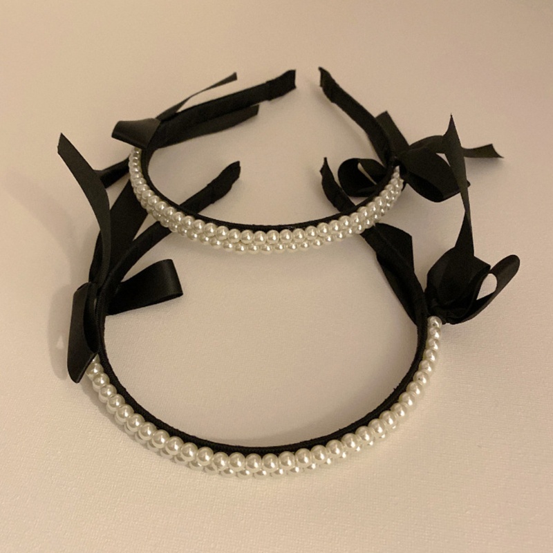 Flgo Băng Đô Nơ Nhung Đính Ngọc Trai Thanh Lịch Làm Đạo Cụ Chụp Ảnh