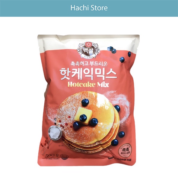 Bột làm bánh pancake cho bé ăn sáng beksul Hàn Quốc siêu thơm ngon tiện lợi - gói 500gr