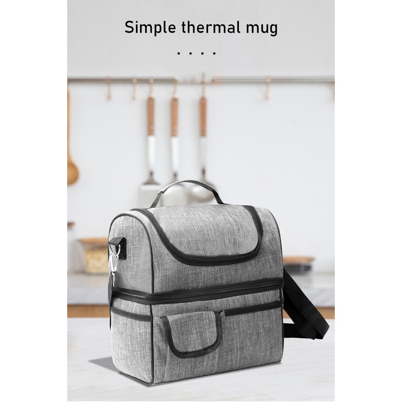 ONLY HOUSE Túi Đựng Hộp Cơm Trưa Lót Giấy Nhôm Dày Cách Nhiệt Chống Thấm Nước Tiện Dụng