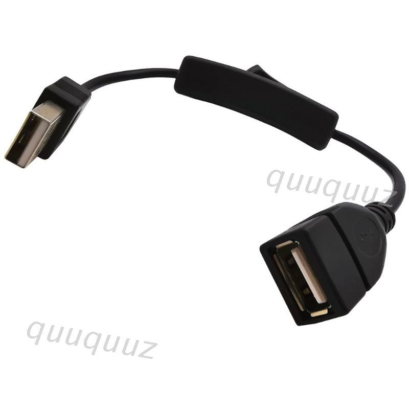 QUU USB 2.0 Male to Female Extension Cable with On/Off Switch for USB Fan Desk Lamp