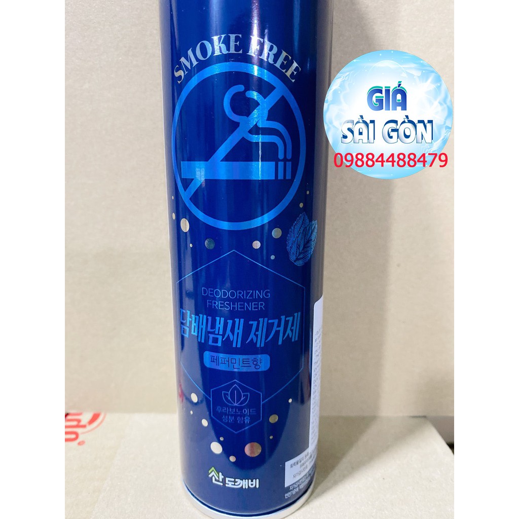 CHAI XỊT KHỬ MÙI THUỐC LÁ Hàn Quốc Sandokaebi 370ml Hương Bạc Hà HPGHD6