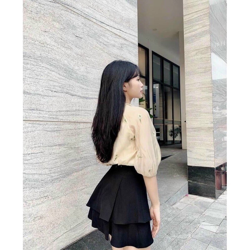 Chân Váy Hai Tầng vải Umi Co Giãn siêu đẹp- chân váy 2 tầng có quần trong | BigBuy360 - bigbuy360.vn