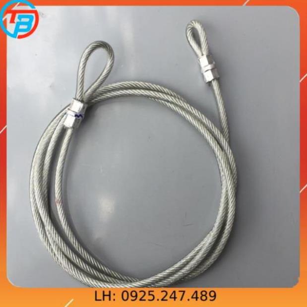 Dây cáp khóa xe bọc nhựa phi 8 dài 5m