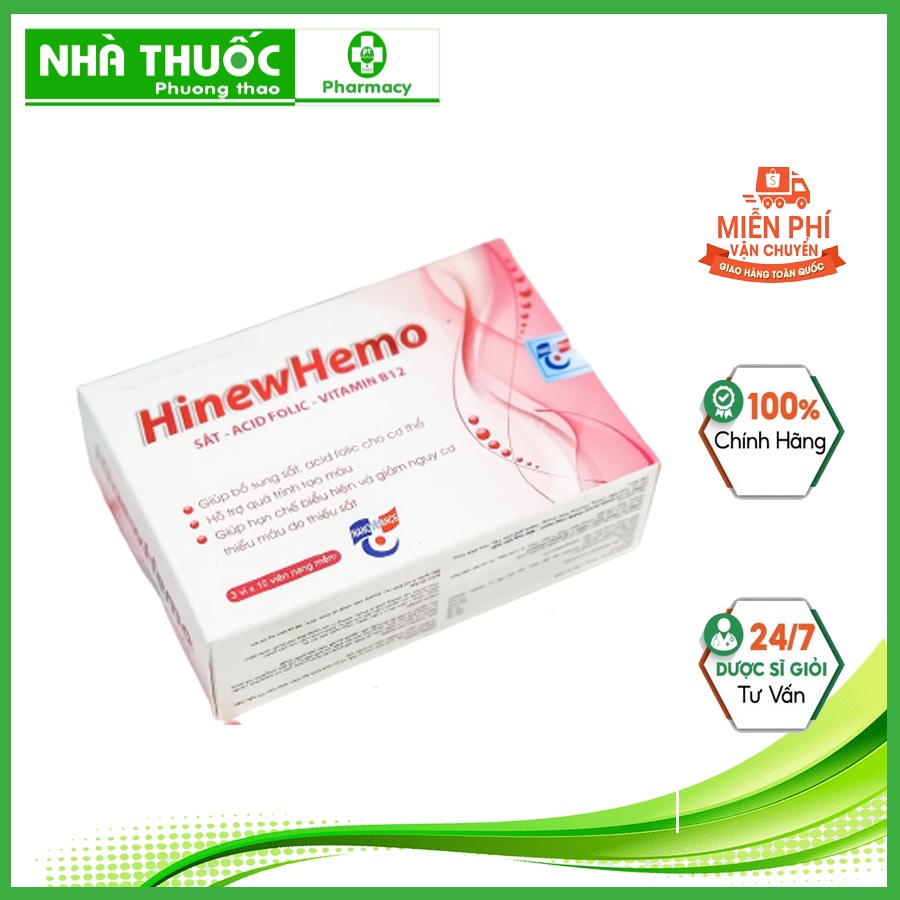 HinewHemo Bổ Sung Sắt, Acid Folic Cho Bà Bầu