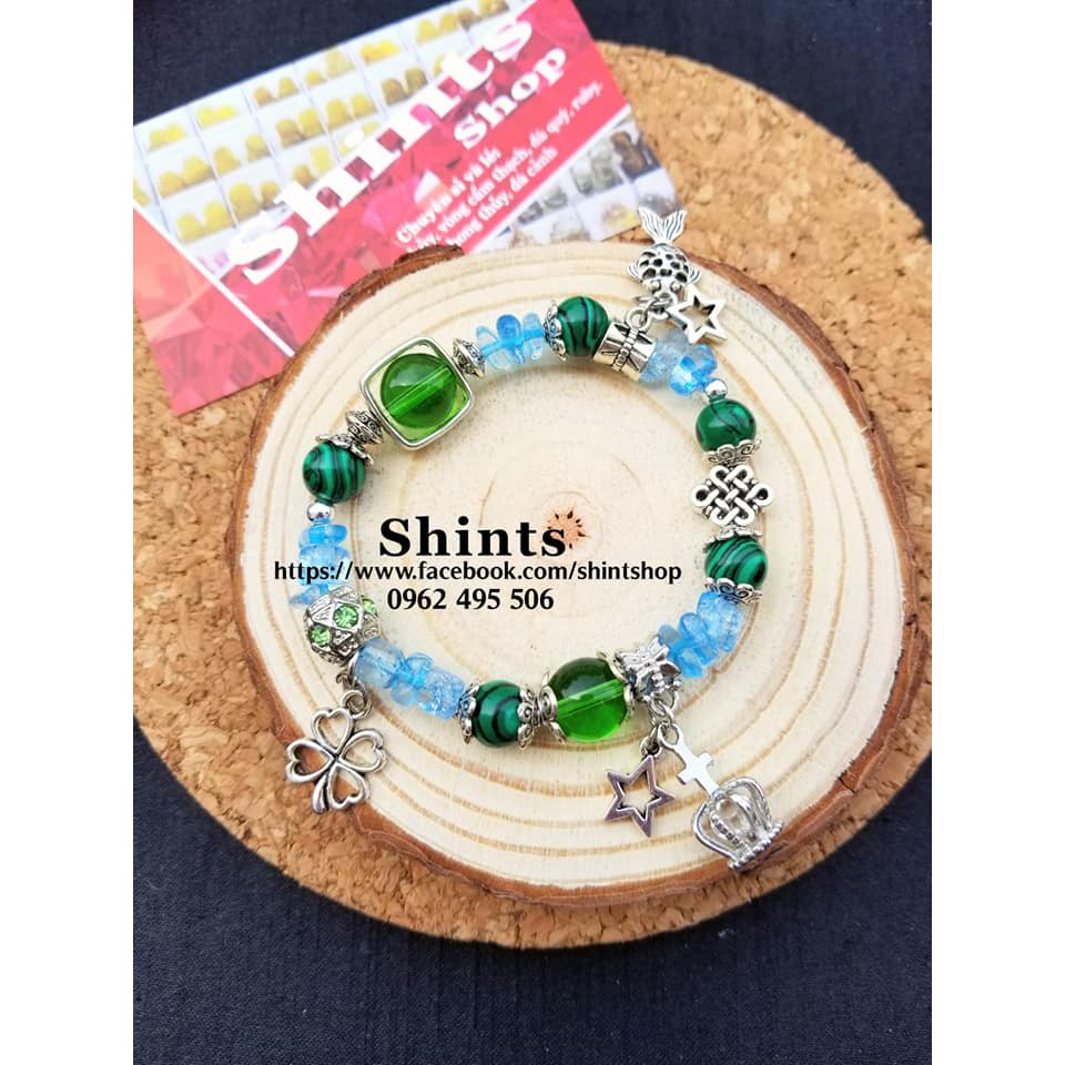 Nữ hoàng Green ocean xinh xắn mix charm vương miệng - 250k