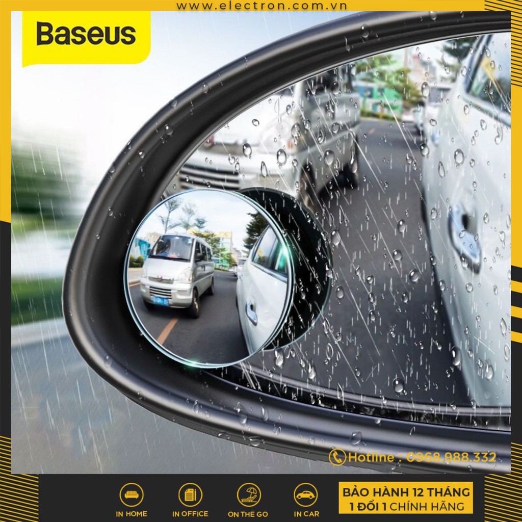 Gương cầu lồi mở rộng góc nhìn, chống điểm mù cho xe hơi Baseus LV466 Full View Blind Spot Rearview Mirrors