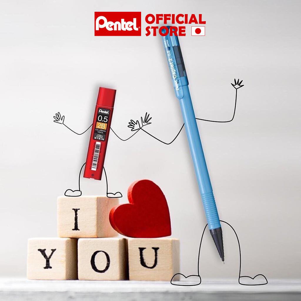 Bút Chì Kim Pentel A105C Có Nắp| Kích Cỡ Ngòi 0.5mm  | Kèm Tẩy Ở Bút | Màu Sắc Bắt Mắt