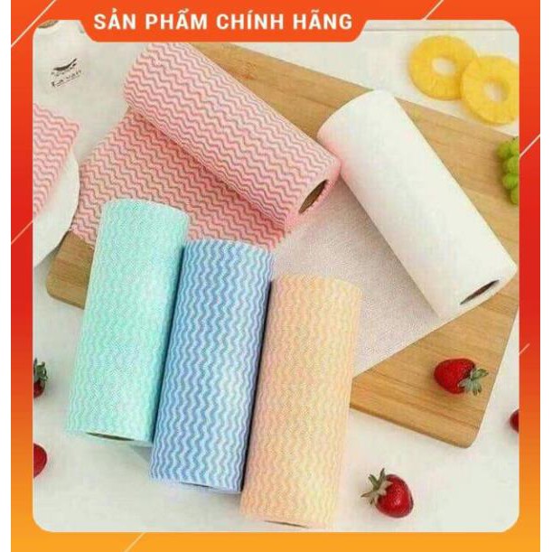 [ HÀNG SIÊU TỐT]  CUỘN 50 CÁI GIẤY LAU ĐA NĂNG BẰNG VẢI KHÔNG DỆT