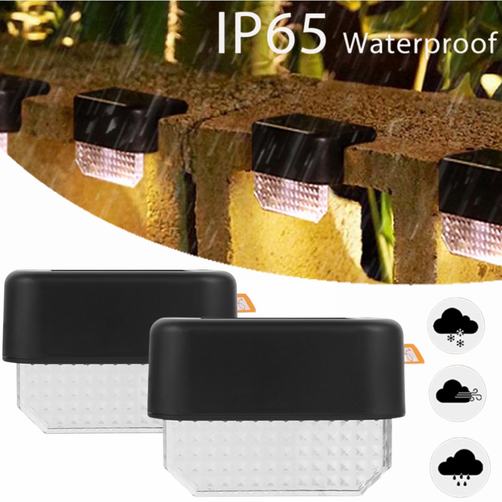 1 Đèn LED Năng Lượng Mặt Trời Chống Thấm Nước Gắn Cầu Thang Ngoài Trời