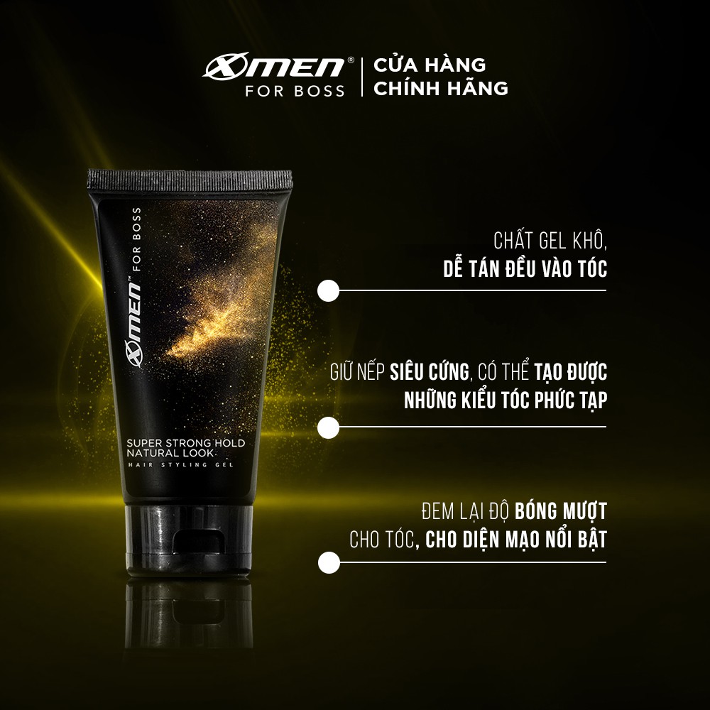 Keo Vuốt Tóc X-Men For Boss Gel Super Strong Hold Natural Look 150g